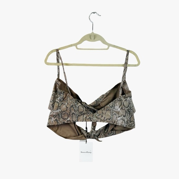 House of Sunny Cristina Crop Top Faux Snakeskin - Picture 6 of 6